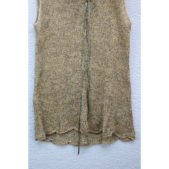 Double U Open Knit Tank and Cardigan-Size Medium-Gold Sparkle-Rare - Picture 14 of 16